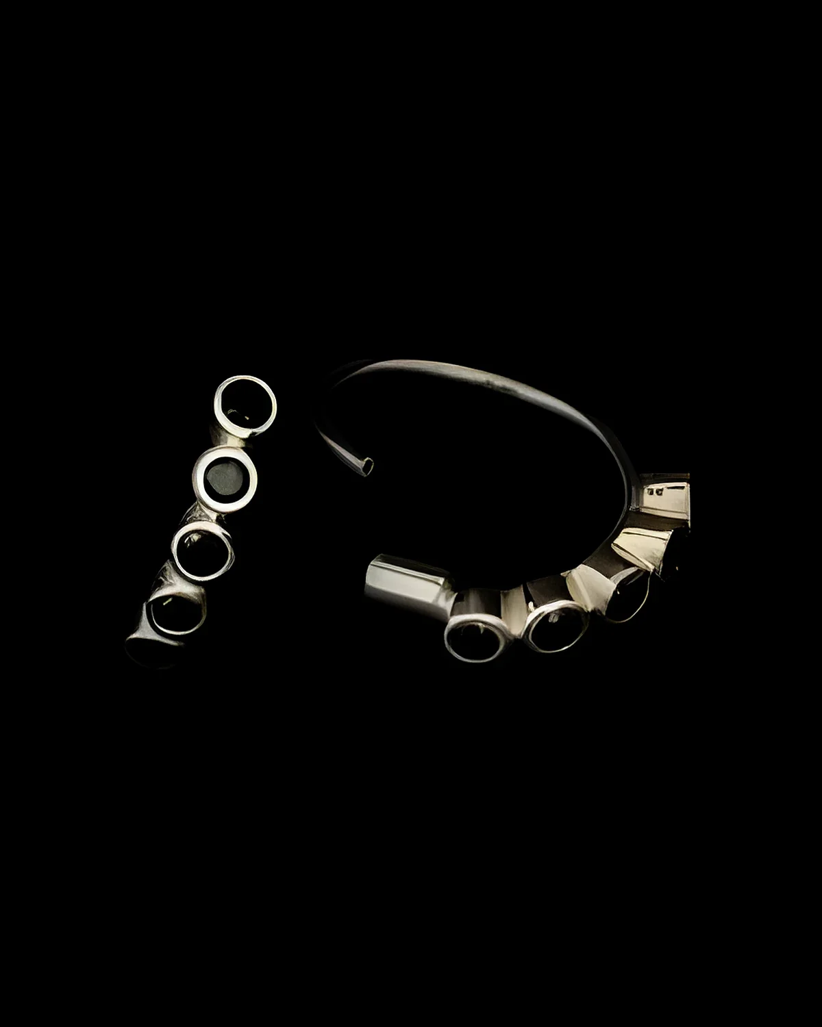 Piercing 5 zircônia prata