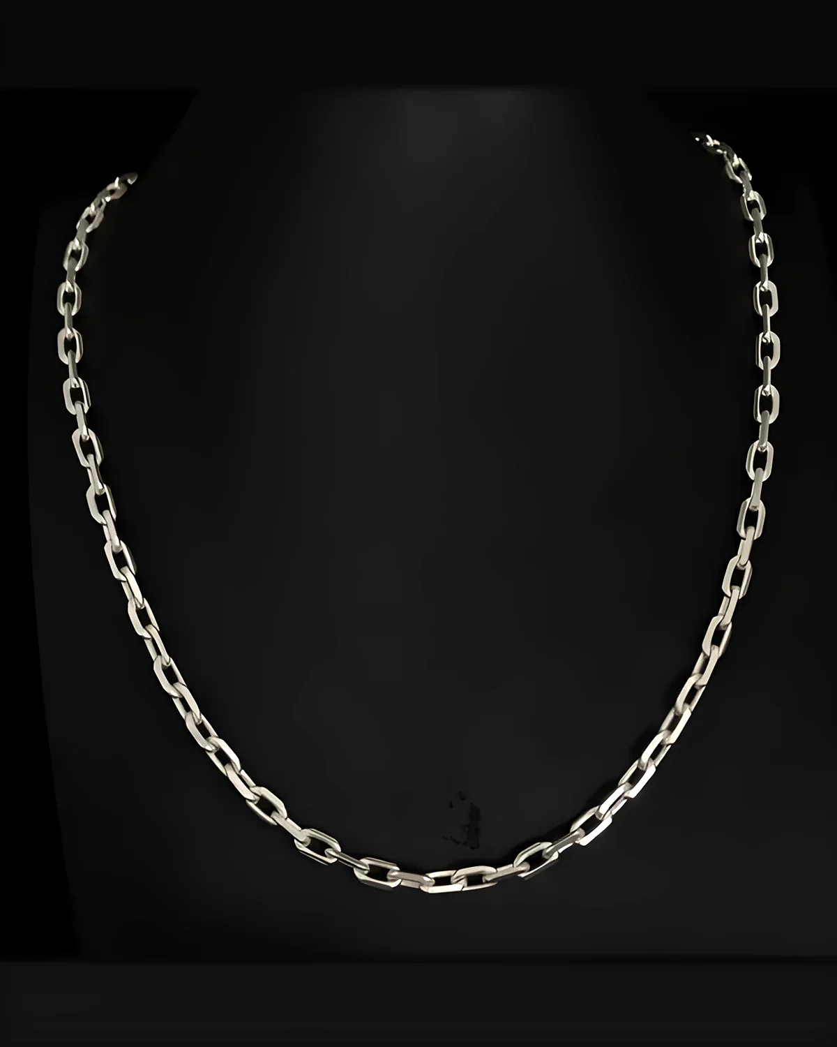 Corrente Cartier facetada prata
