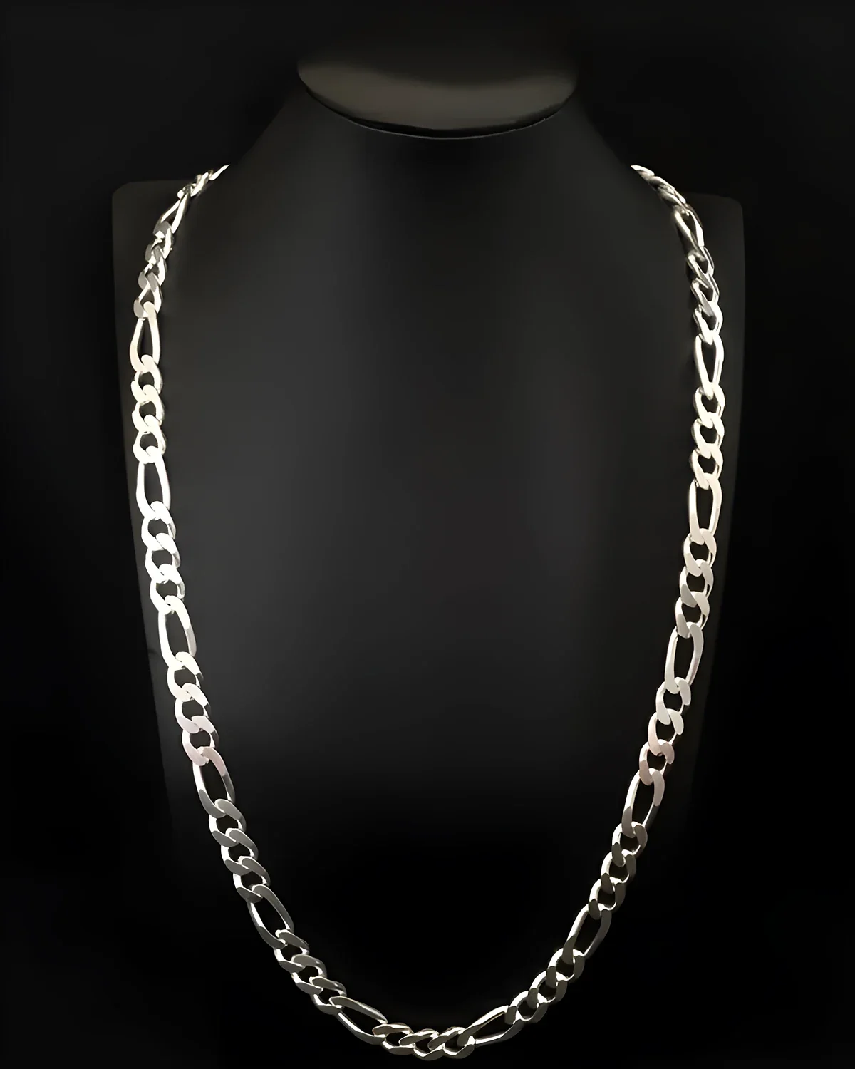 Corrente 3 x 1 prata 70 cm 9,5 mm
