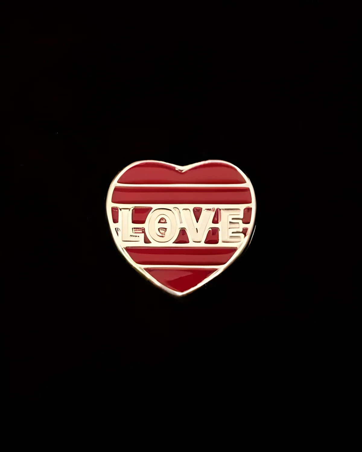 Berloque coração love prata