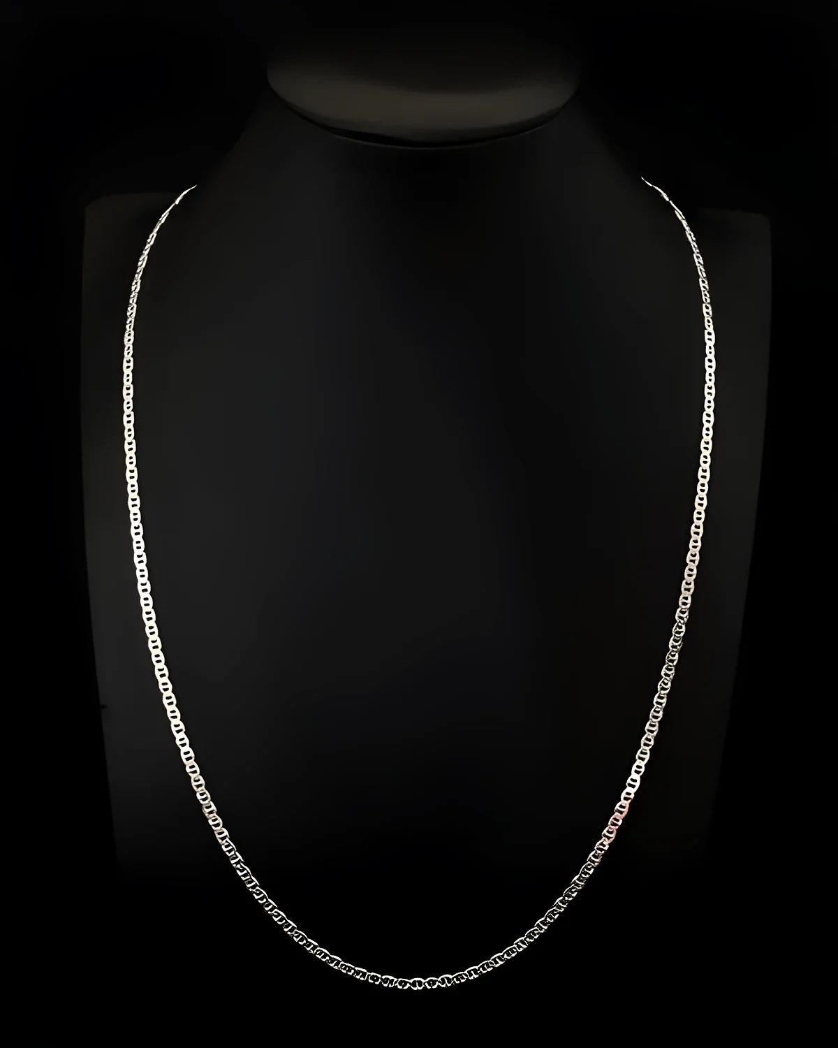 Corrente Piastrini prata 3 mm 60 cm