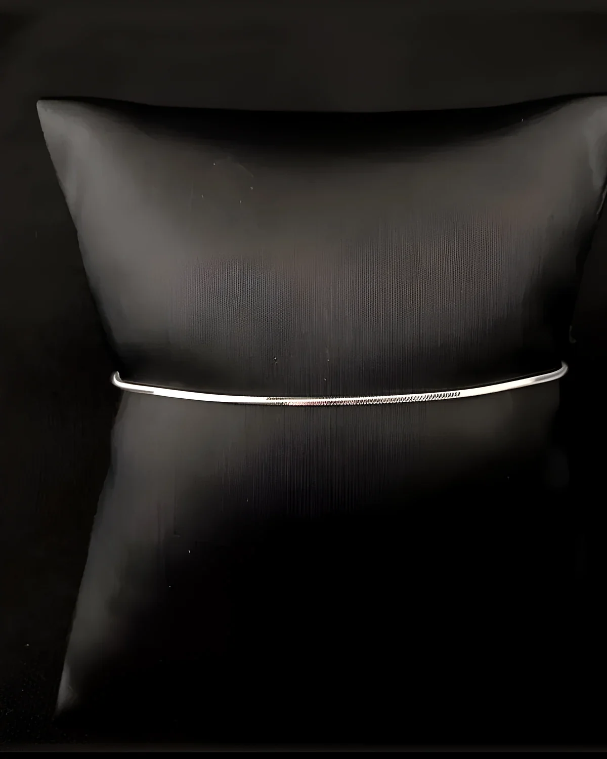 Pulseira rabo rato laminada prata