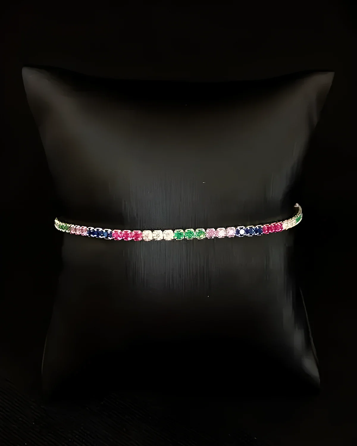 Pulseira Riviera rainbow prata