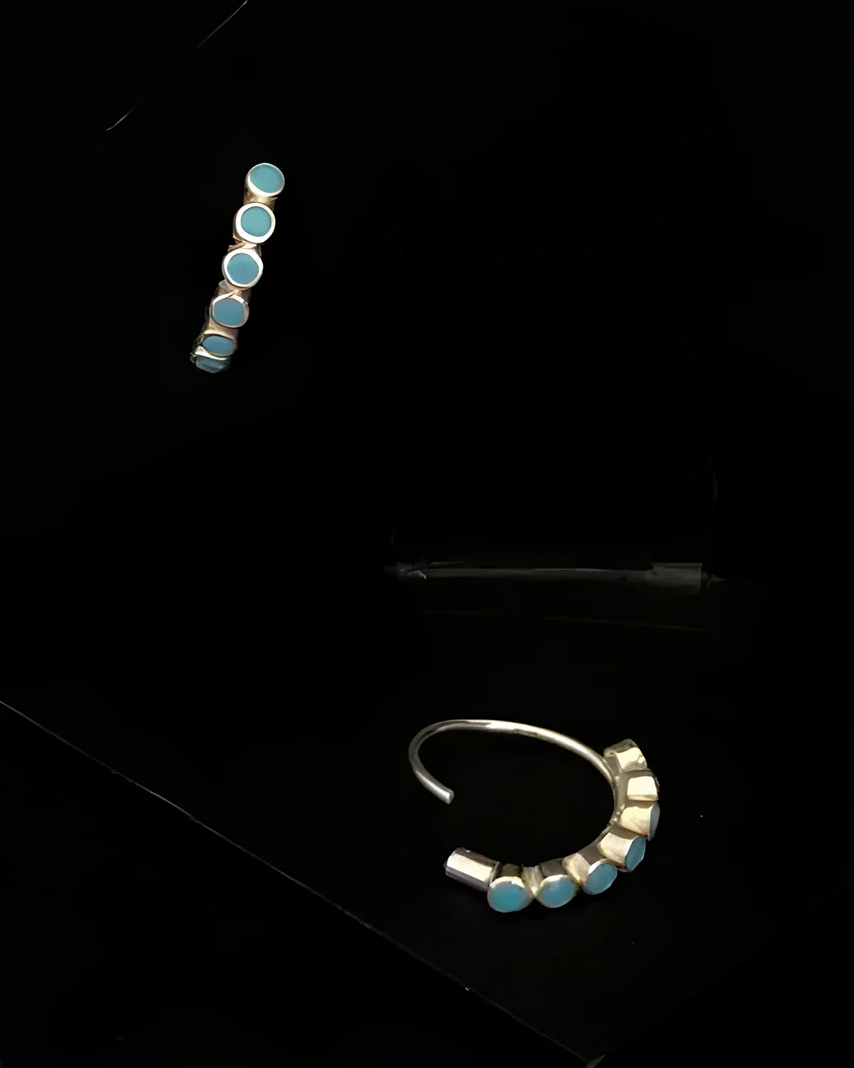 Piercing argola com 7 zircônia prata