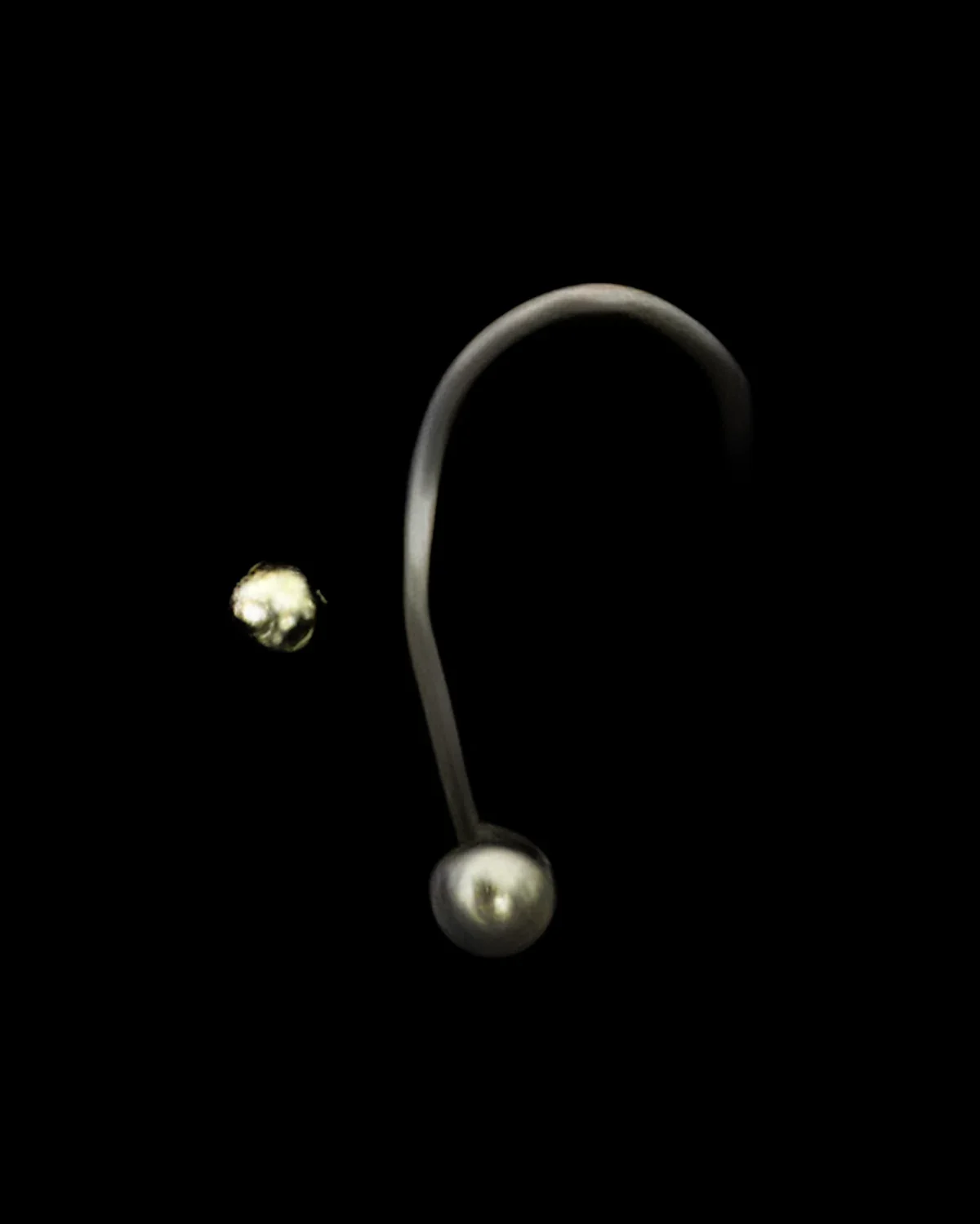 Piercing nariz bolinha prata