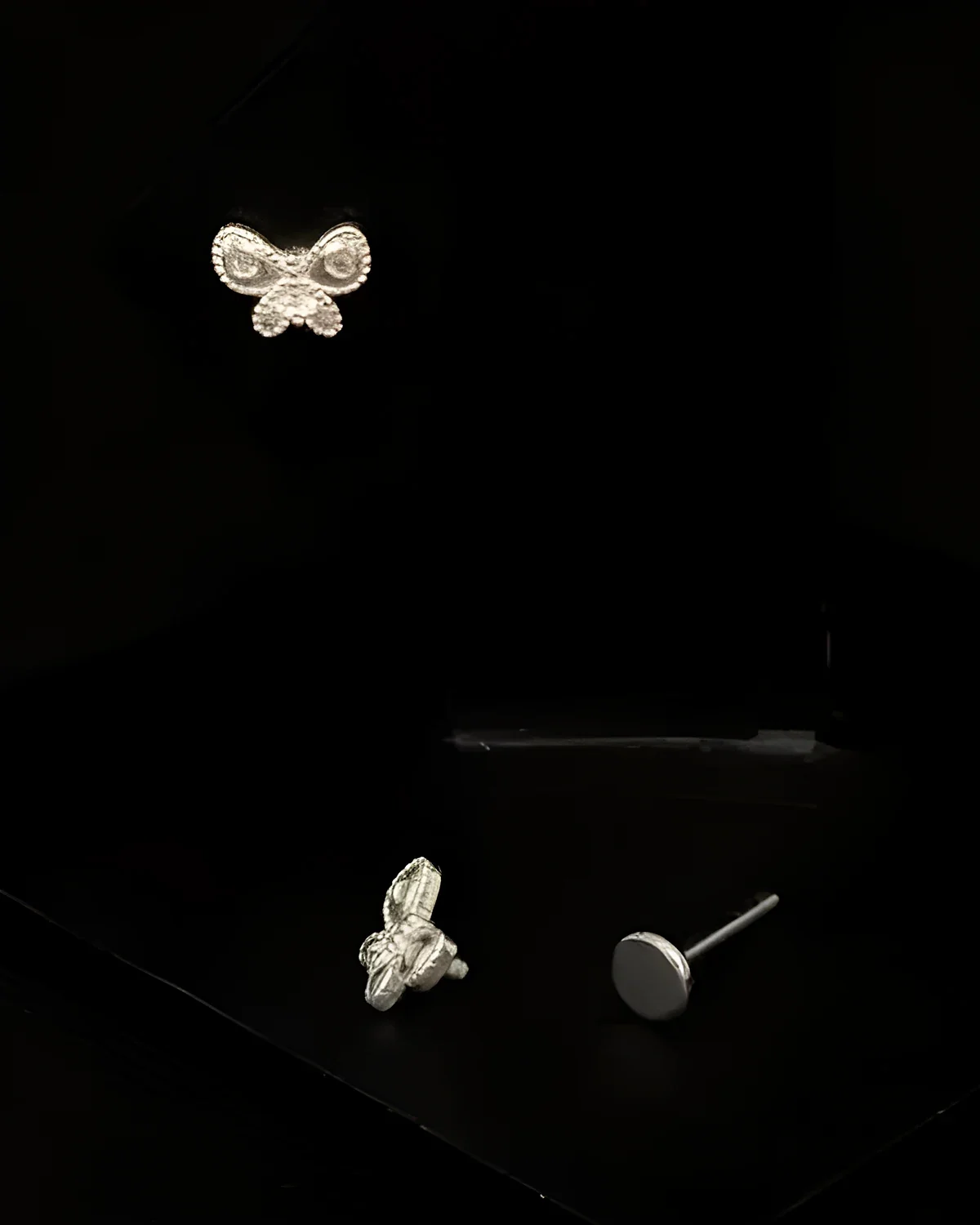 Piercing borboleta 2 zircônia prata