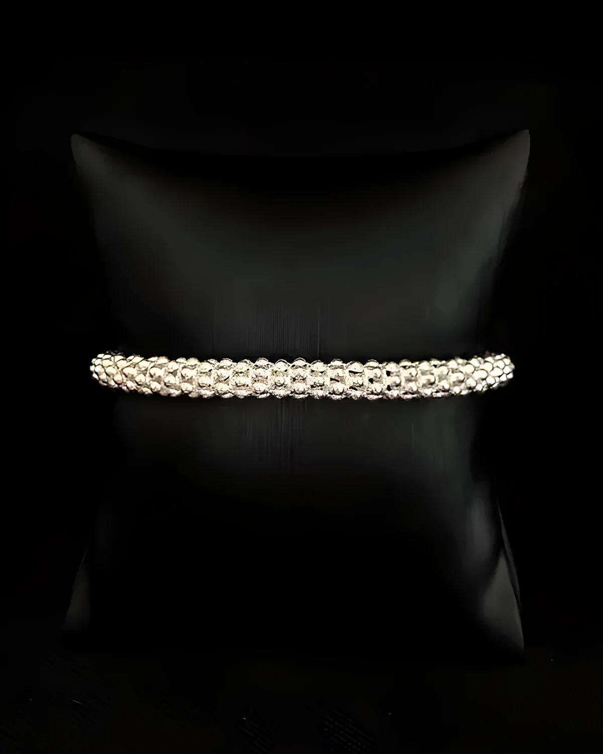 Pulseira pipocão fecho boia prata