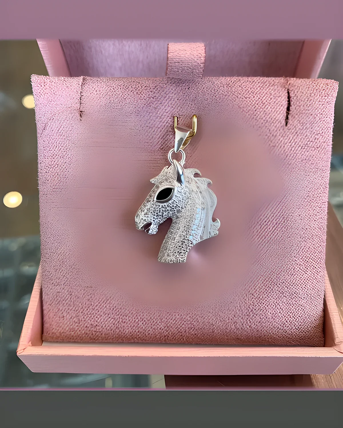 Pingente unicornio cravejado