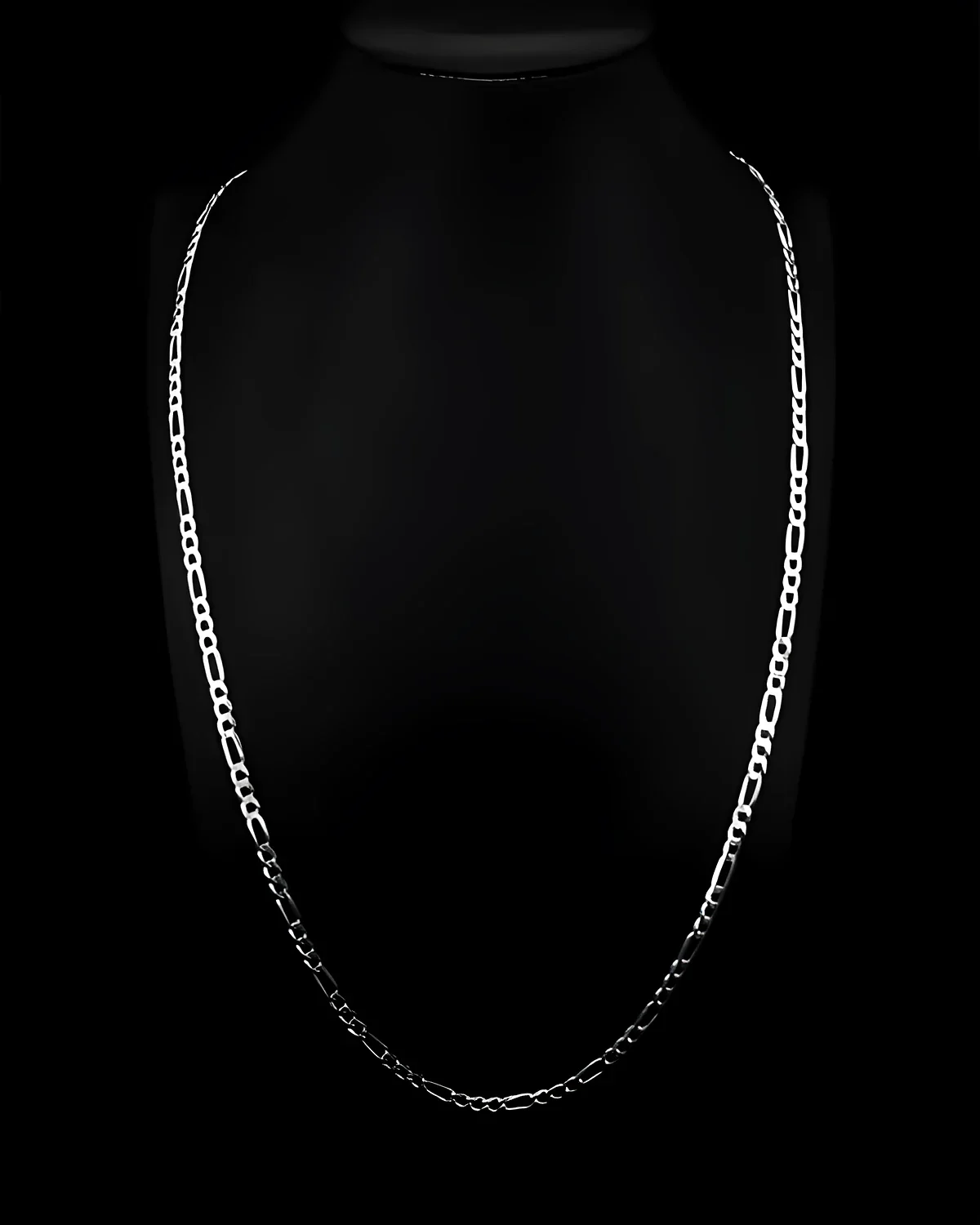 Corrente 3 x 1 prata 4 mm 70 cm