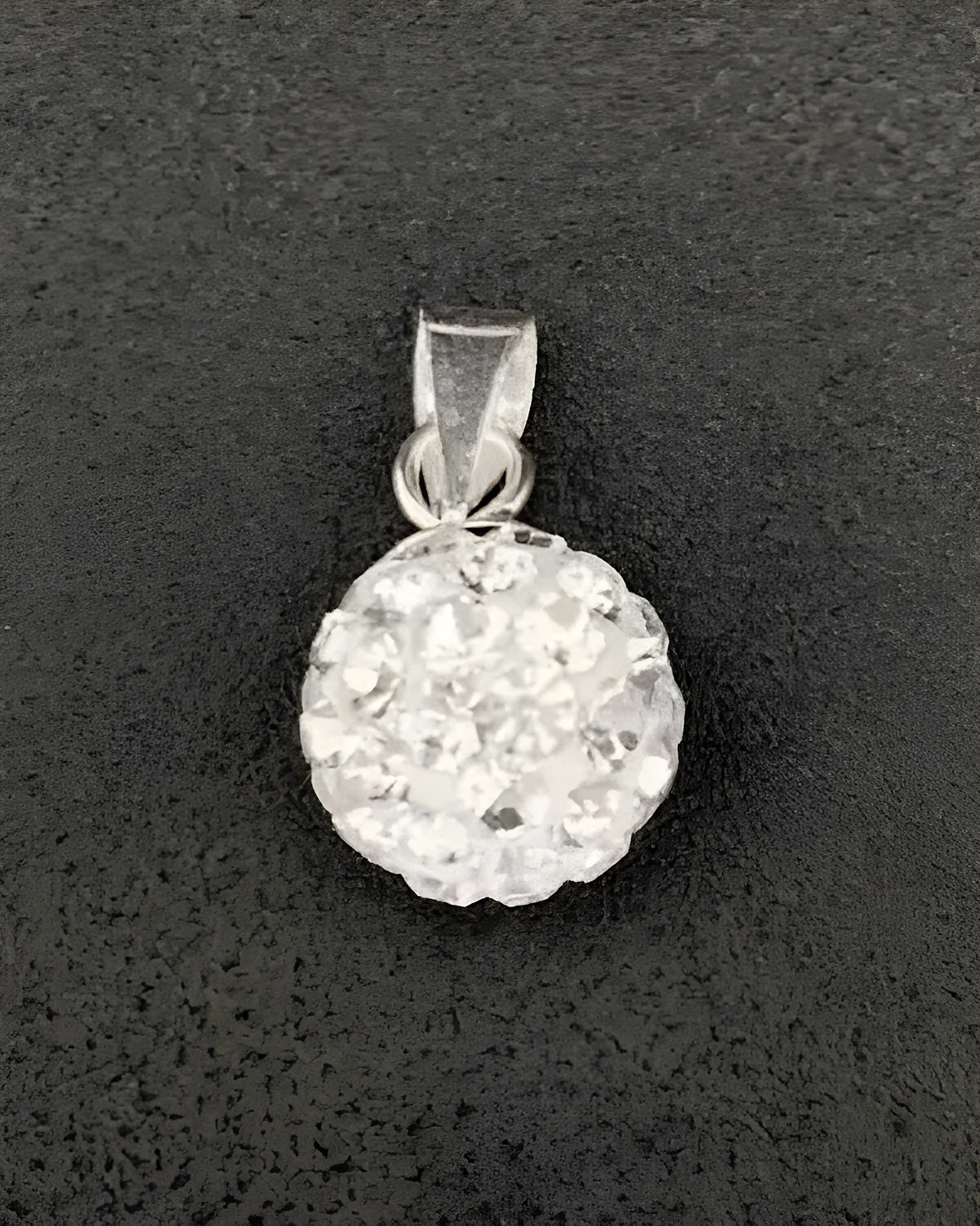 Pingente mina 8 mm prata
