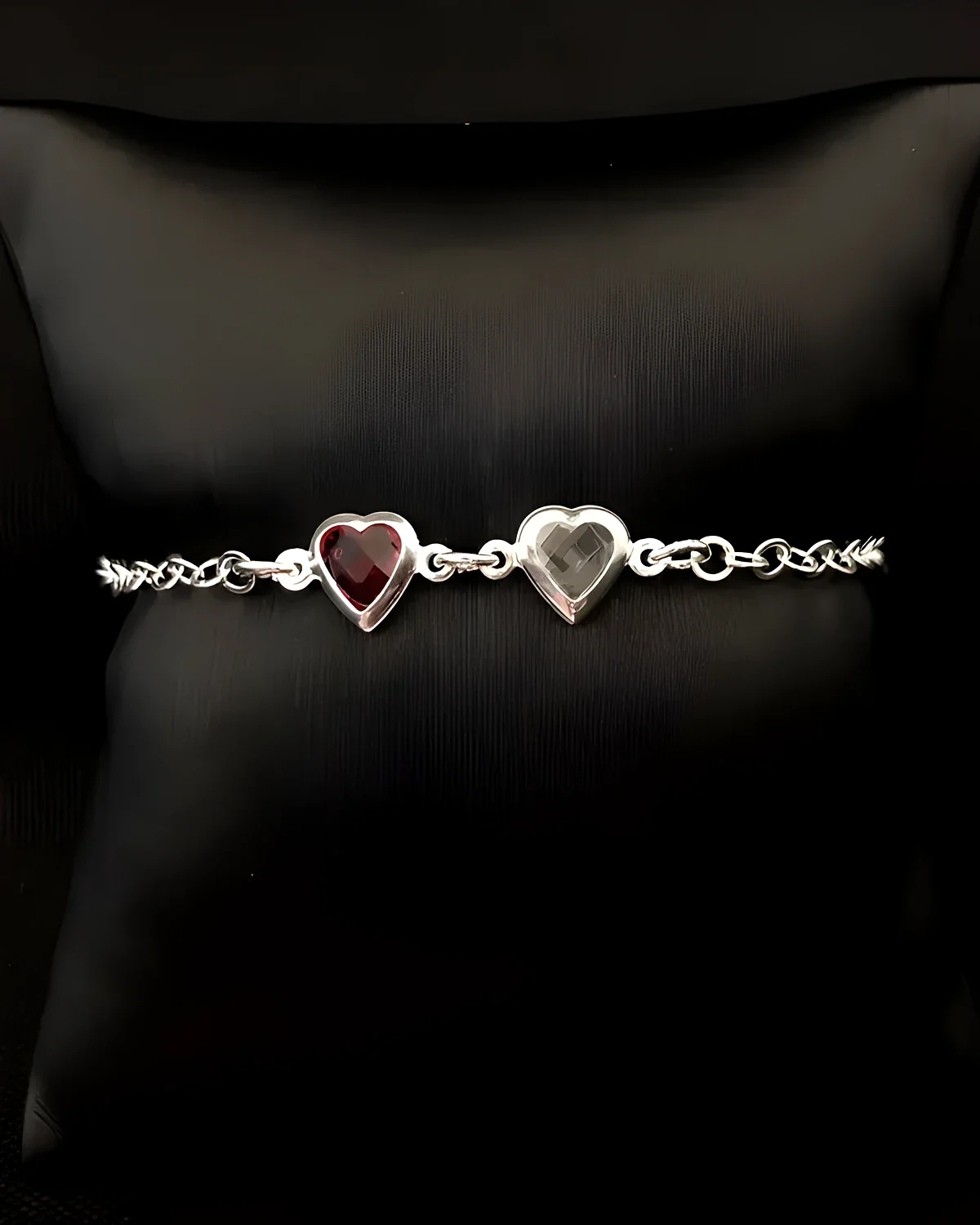 Pulseira elos com 4 corações zircônia 2 / 2