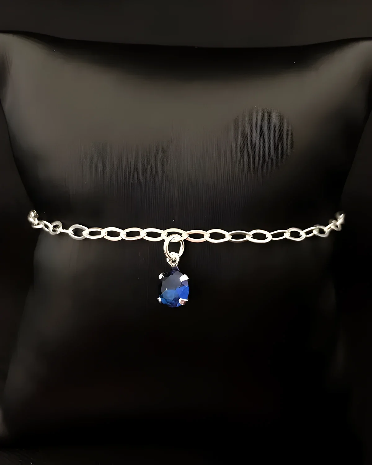 Pulseira elos com 1 zircônia pendente