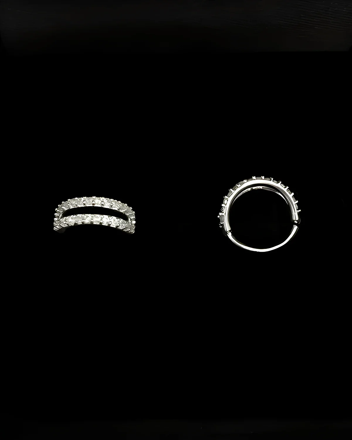 Piercing argola dupla cravejado