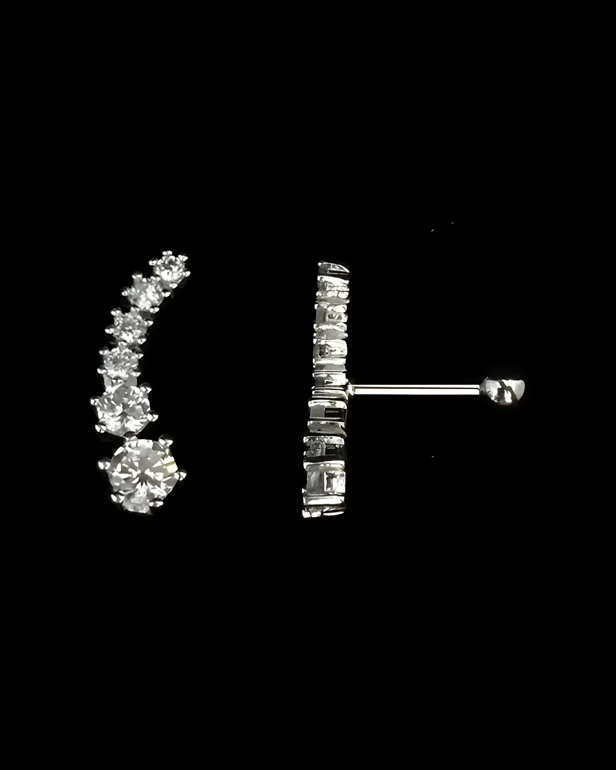Piercing cometa 6 pedras