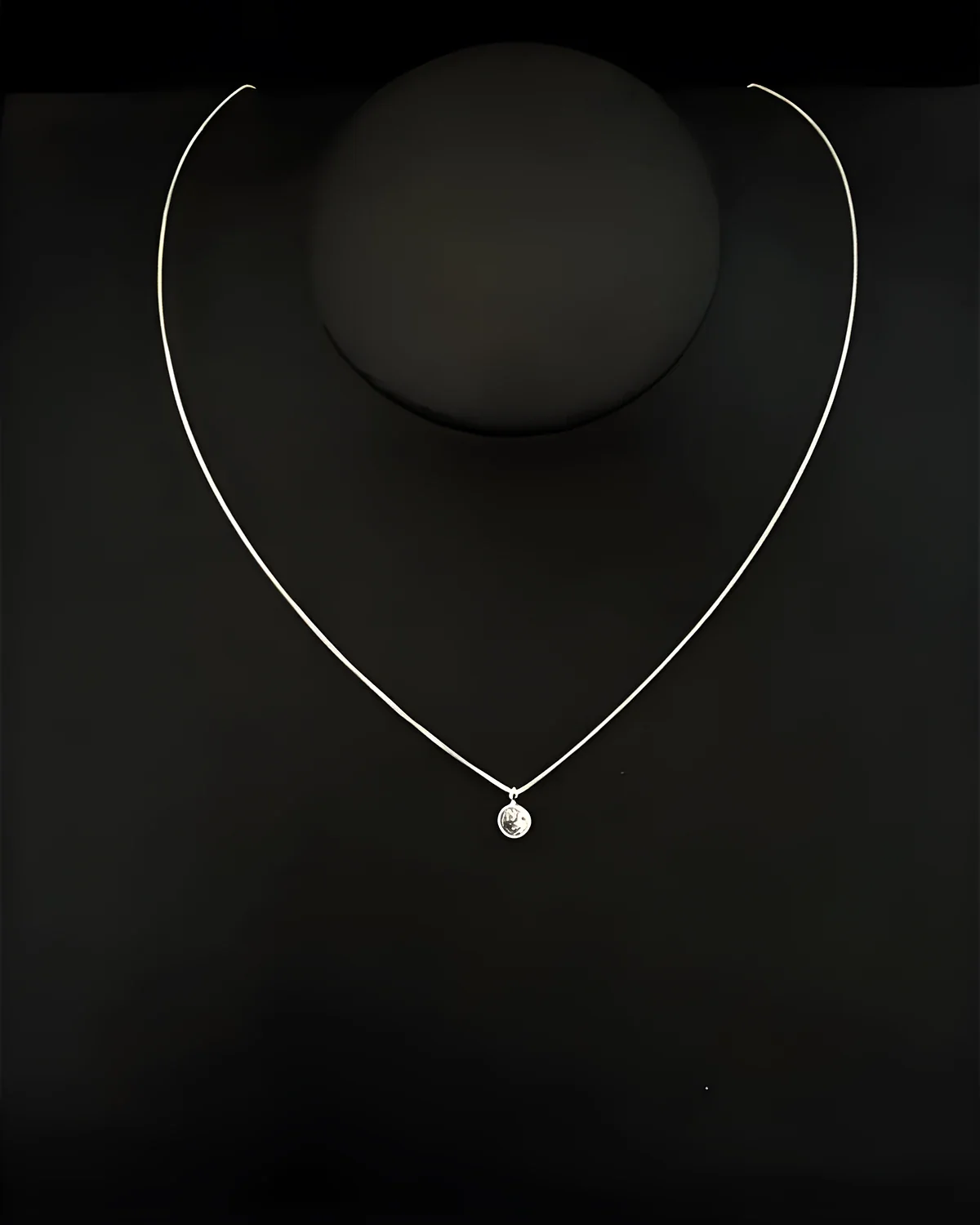 Gargantilha ponto de luz prata - 45 cm