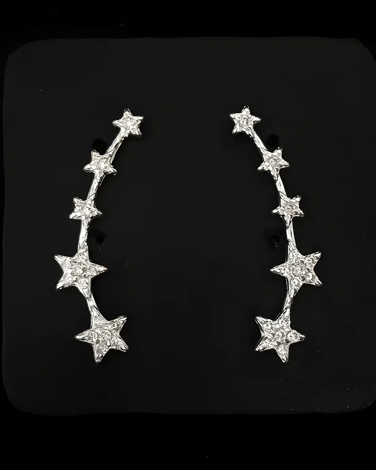Brinco earcuff estrela com zircônia
