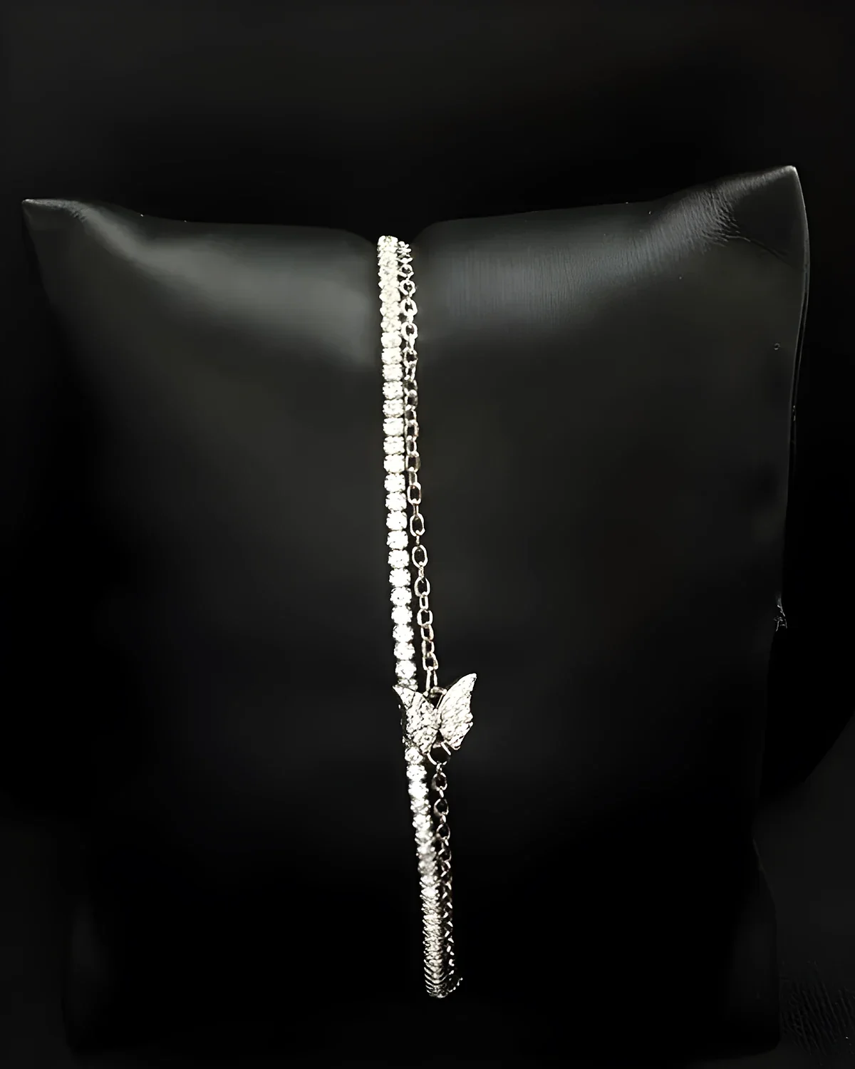 Pulseira Riviera dupla com borboleta