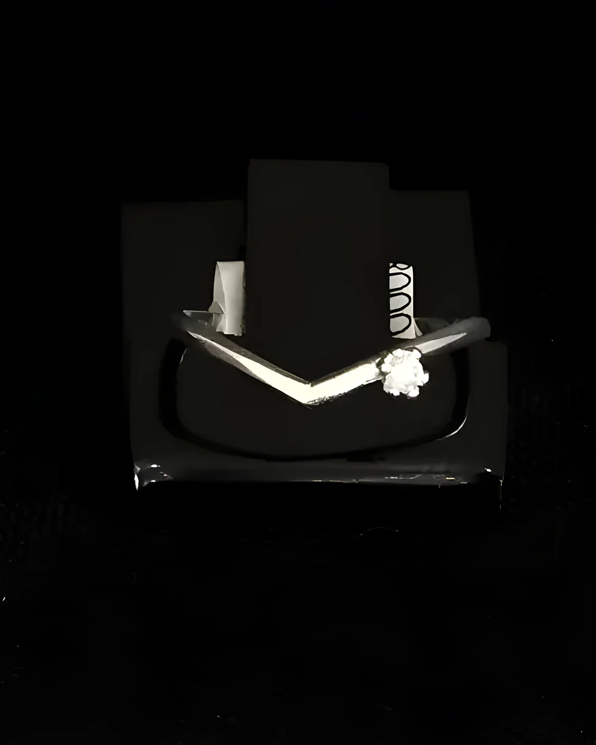 Anel solitário microzirc