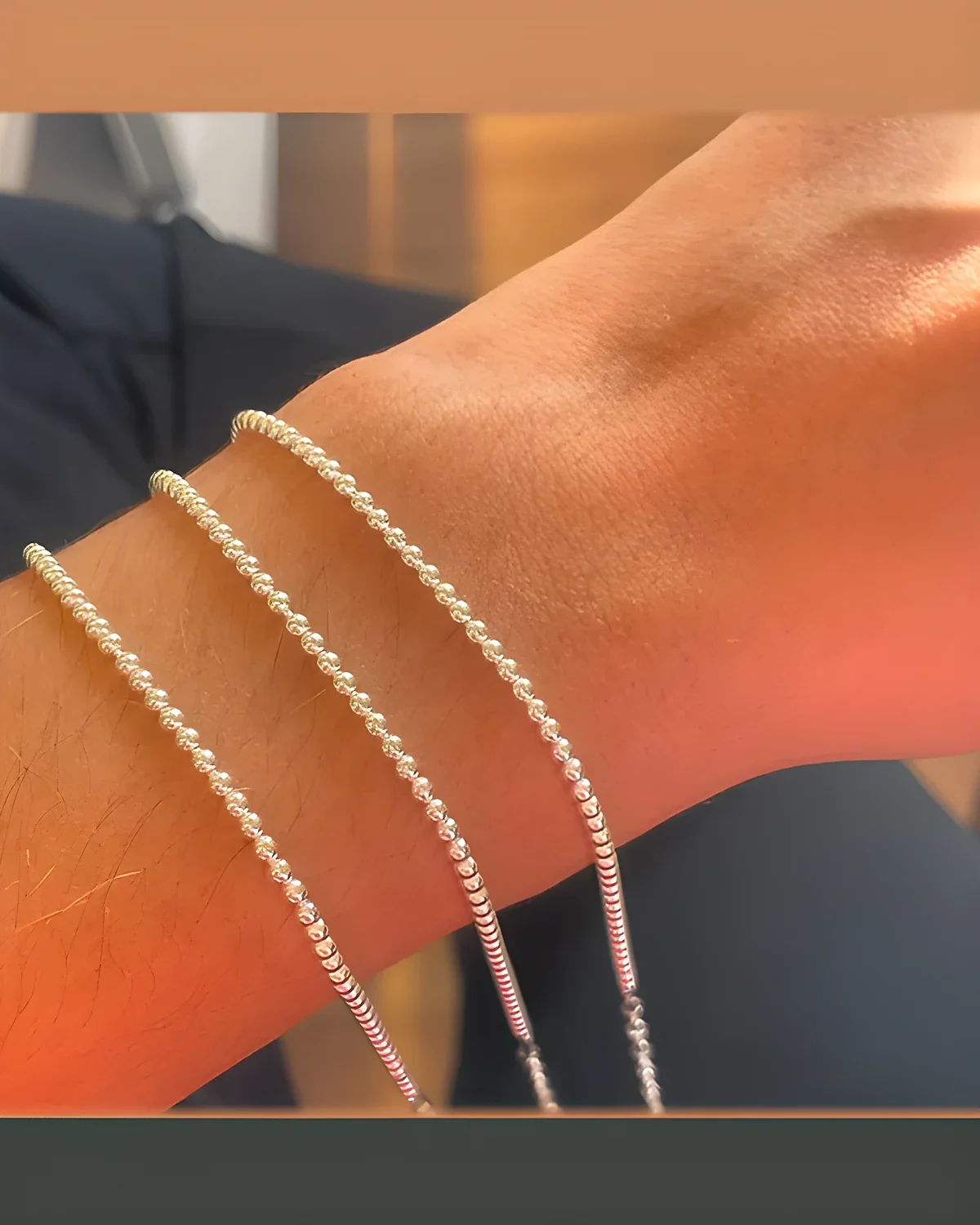 Pulseira bolinhas juntas 2 mm